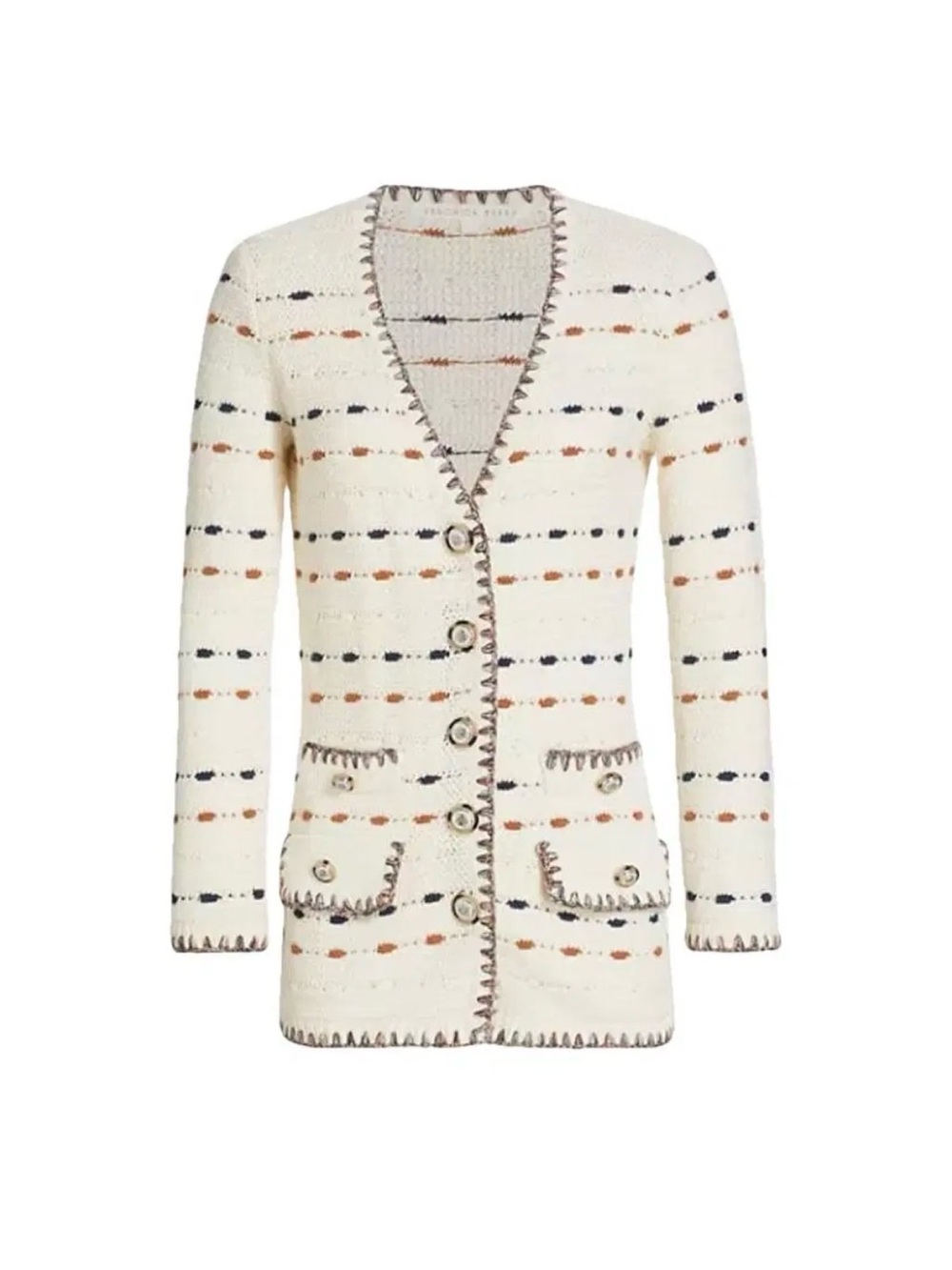 Veronica Beard Ceriani Knit
Sweater Cardigan Blazer Cream
Multicolor Size S